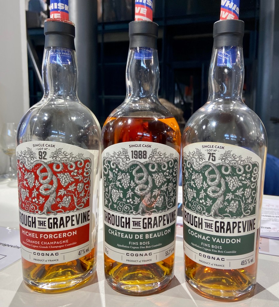 Cognacs Through the Grapevine Michel Forgeron Lot 92, Château de Beaulon 1988 et Cognac Vaudon Lot 75