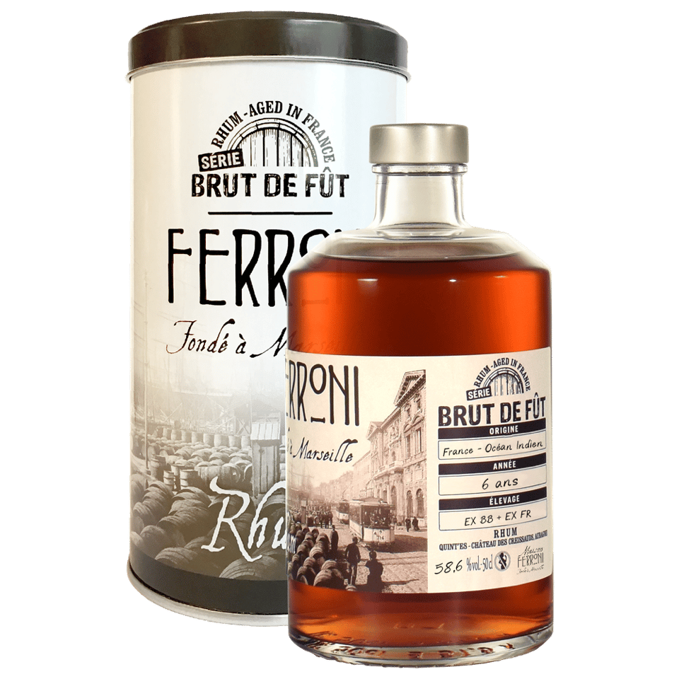 Ferroni Brut de fût 2022 - France Océan Indien 7 ans - 58.6%