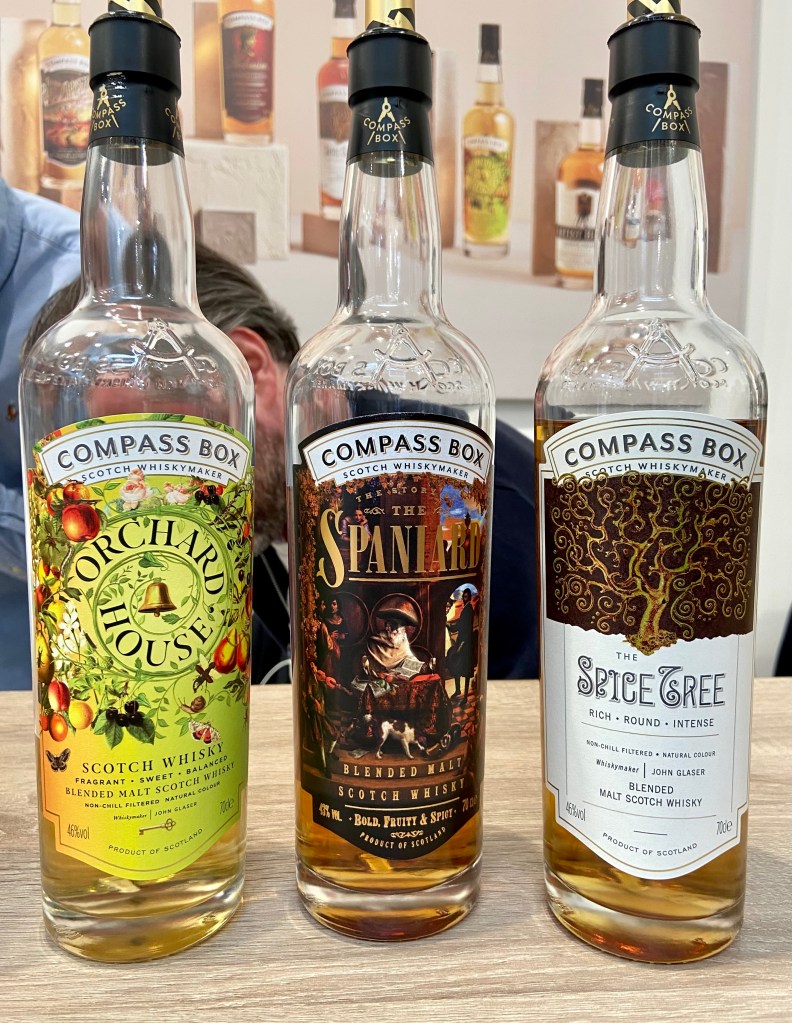 Salon La Maison 2023 - Compass box : Orchard House, The Spaniard et The Spice Tree