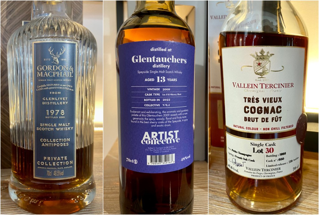 Salon La Maison 2023 - Gordon&MacPhail Glenlivet 1978, Glentauchers 13 ans et Vallein Tercinier Lot 30