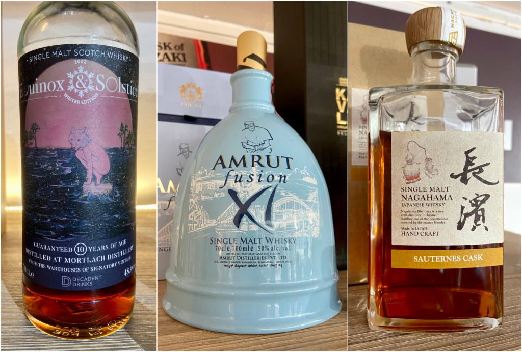 Salon La Maison 2023 - Mortlach Equinox 10 ans, Amrut Fusion XI, Nagahama Sauternes Cask