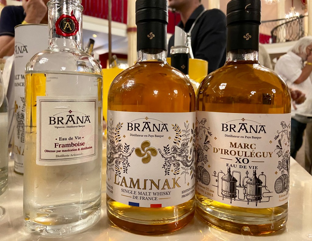 Brana - Eau-de-vie de framboise, Whisky Laminak et Marc d'Irouléguy XO
