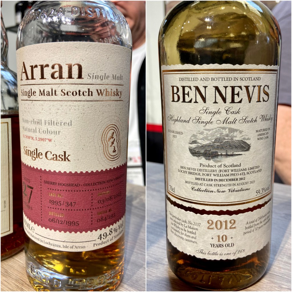 Whisky Live Paris 2023 - Arran 27 ans Sherry et Ben Nevis 2012 (American wine cask)