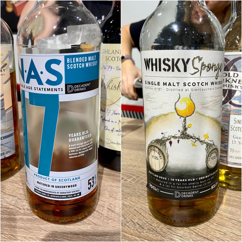 Whisky Live Paris 2023 - Decadent Drinks NAS 17 et Glentauchers 18 ans
