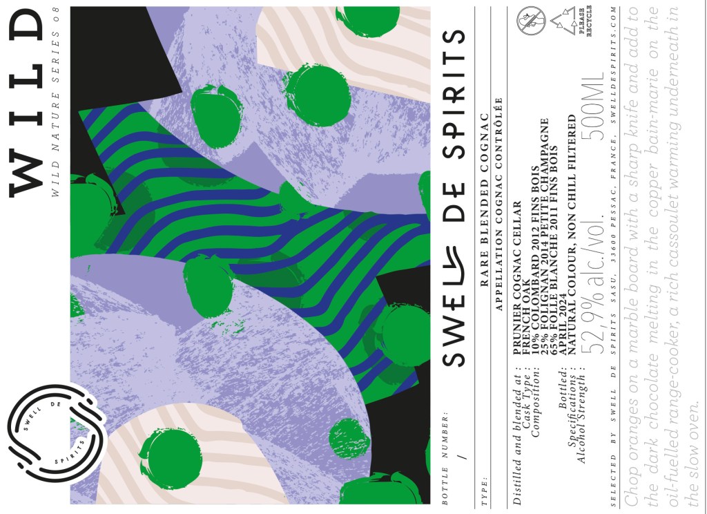 Swell de Spirits Wild Nature Series #8 – Prunier Blended Cognac (Colombard, Folignan, Folle Blanche) – 52.9 %