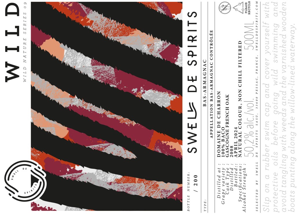 Swell de Spirits Wild Nature Series #9 – Bas Armagnac Domaine de Charron 2008 (100 % Baco) – 50.2 %