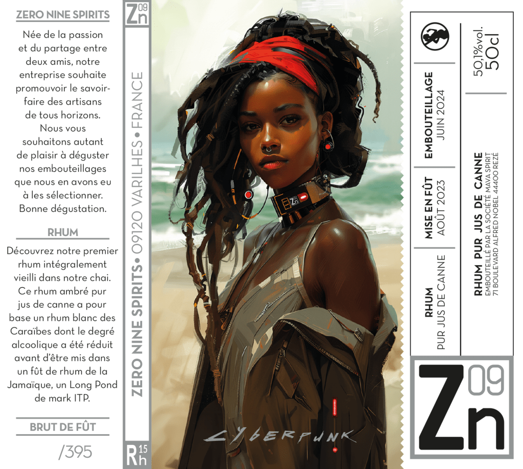Zero Nine Spirits – Rh15 Pur Jus de Canne (fût de Long Pond 10 mois) – 50.1 %
