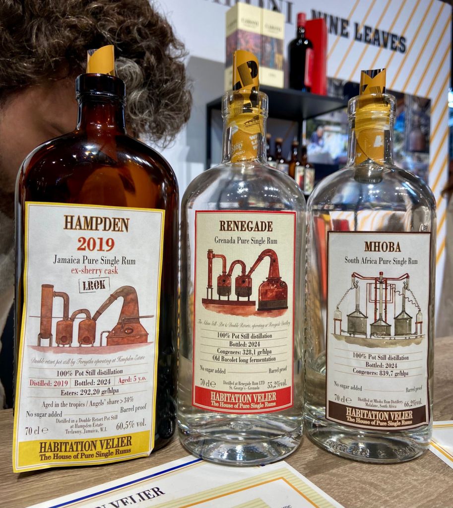 Whisky Live Paris 2024 - Habitation Velier Hampden LROK 2019, Habitation Velier Renegade 2024 et Habitation Velier Mhoba 2024