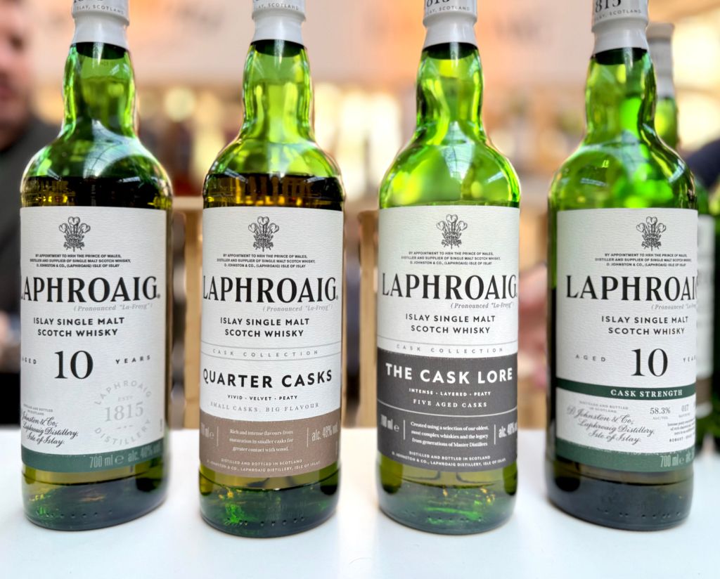 Laphroaig 10 ans, Quarter Cask, The Cask Lore et 10 ans Cask Strength