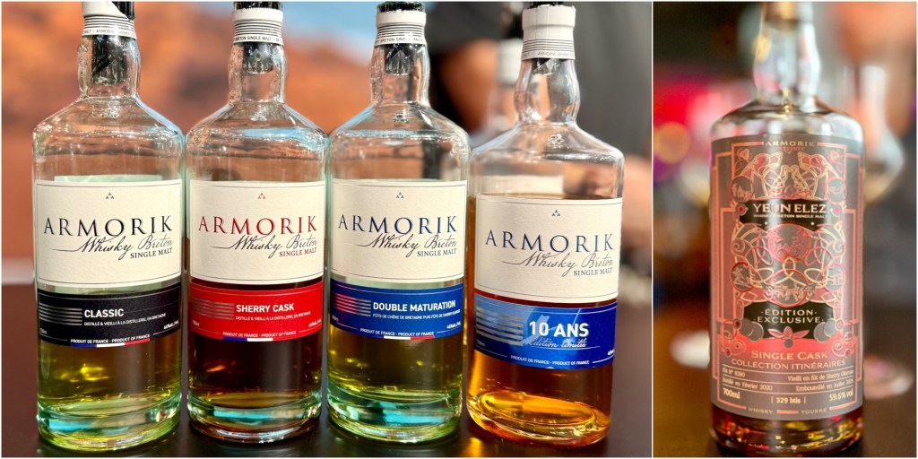 Whisky Live Paris 2025 - Armorik gamme classique et Yeun Elez Single Cask Collection Itinéraires