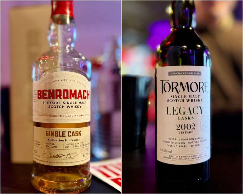 Whisky Live Paris 2025 - Benromach Single Cask Collection Itinéraires et Tormore Legacy Casks 2002