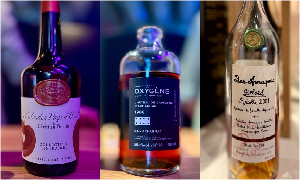 Whisky Live Paris 2025 - Christian Drouin Collection Itinéraires, Armagnac Oxygène Château de Campagne d'Armagnac 1988,Armagnac Delord Récolte 2001