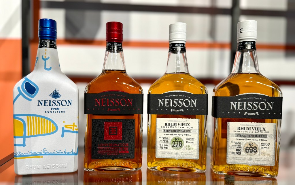 Whisky Live Paris 2025 - Neisson Profil Equilibre, Empyreumatique, Straight from the Barrel 278 et 698